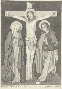 Christ en croix avec Marie et Jean
