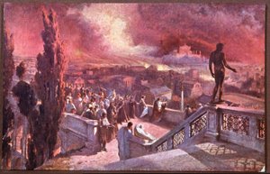 Incendie de Rome, Grand incendie de Rome (carte postale) - Jan Styka