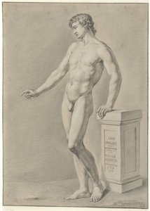 Homme nu debout près d