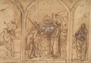 Conception pour un triptyque avec l