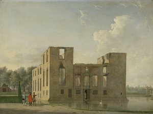 Vue arrière du château de Berckenrode à Heemstede après l