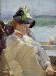 Dame avec le parapluie