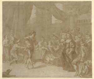 Couple dansant à une fête