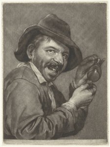 Homme avec un verre vide (le Goût)
