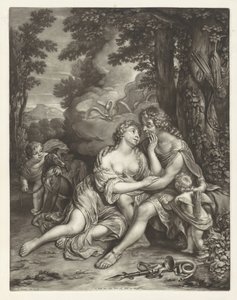 Vénus retient Adonis de la chasse - Jan Verkolje (I)