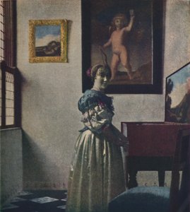 Une dame debout au virginal, vers 1670-1672, vers 1950