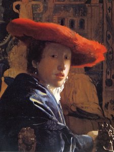 Fille au Chapeau Rouge, vers 1665 - Jan Vermeer van Delft
