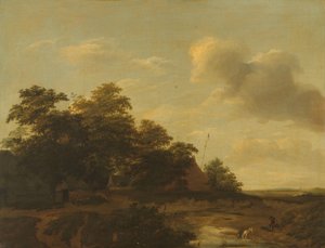 Paysage avec une ferme