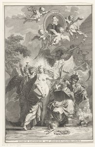 Page de titre allégorique avec le portrait de l