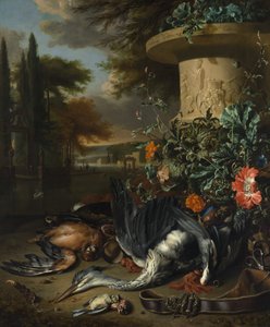 Nature morte avec un héron mort, 1695