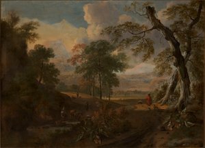 Paysage avec une route - Jan Wijnants