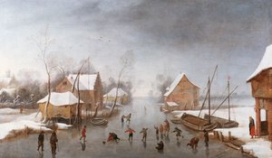 Paysage fluvial en hiver - Jan Wildens