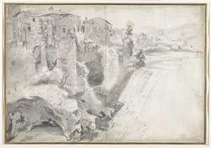 Vue de la grande cascade à Tivoli