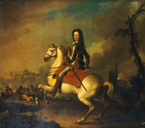 Portrait du roi Guillaume III à la bataille de la Boyne en 1690 - Jan Wyck
