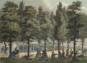 Les Marseillais sur les Champs-Élysées, 30 juin 1792, gravé par Reinier Vinkeles et Daniel Vrydag - Jan after Bulthuis