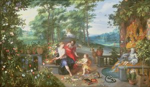 Flore et Nymphes dans un Jardin