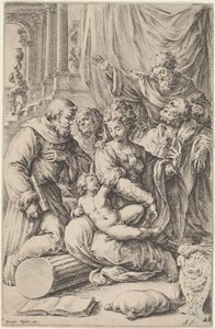 Sainte Famille avec des saints