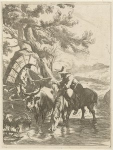 Berger et garçon chargé près d