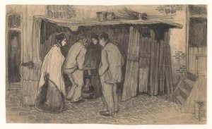 Figures devant un étal - Jan de Waardt