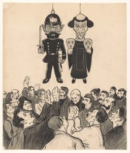 Policier et prêtre en marionnettes - Jan de Waardt