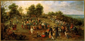 Danse folklorique devant les archiducs ... (peinture sur toile)
