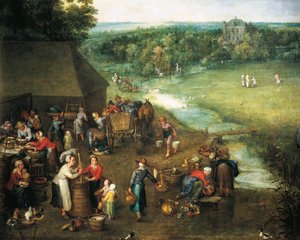 La vie à la campagne (détail) - Jan the Elder Brueghel