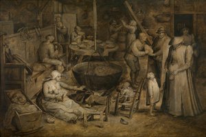 Visite aux paysans - Jan the Elder Brueghel