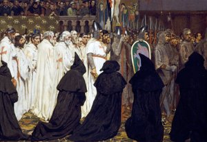 Les funérailles de Charles le Bon, comte de Flandre, célébrées à Bruges le 22 avril - Jan van Beers
