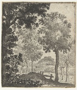 Paysage avec grand arbre au premier plan - Jan van Brosterhuyzen