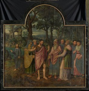 Jean-Baptiste admoneste les pharisiens, panneau central d