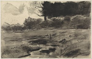 Paysage avec lisière de forêt et eau - Jan van Essen