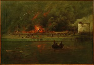 Incendie des magasins de pétrole - Jan van Genegen