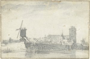 Vue de Dordrecht depuis l