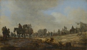 Paysage avec une charrette de paysan - Jan van Goyen