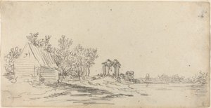 Paysage Fluvial avec un Pont Lointain - Jan van Goyen