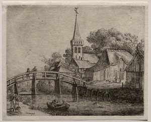Le Pont en bois - Jan van Goyen