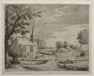 Église du village - Jan van Goyen