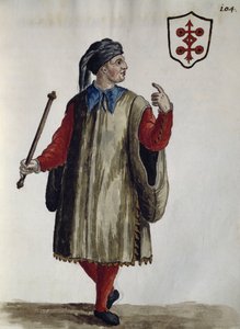Robe carrare, aquarelle des vêtements vénitiens, de presque tous les âges, recueillis et peints au XVIIIe siècle - Jan van Grevenbroeck