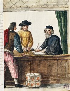 Marchand distingué, illustration du Livre illustré des costumes vénitiens, par Jan Grevenbroeck (1731-1807) - Jan van Grevenbroeck