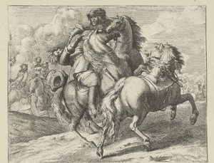 Militaire à cheval abattu - Jan van Huchtenburg (possibly copy after)