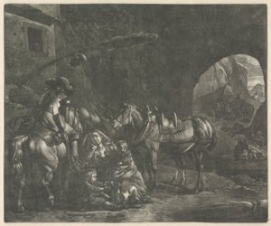 La mère des deux enfants - Jan van Huchtenburg