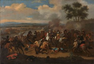 La bataille de la Boyne, Irlande, entre les rois Jacques II et Guillaume III, 12 juillet 1690 - Jan van Huchtenburg