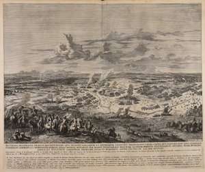 Accurata delineatio praelii Hochstetensis quo ingenti Gallorum et Bavarorum exercitu profligato caeso capto ...  Representation exacte de la fameuse bataille de Hochstet ... - Jan van Huchtenburgh