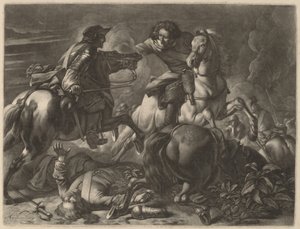 Deux cavaliers combattants