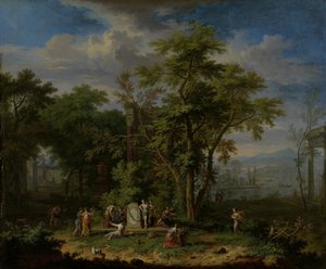 Paysage arcadien avec un sacrifice cérémonial