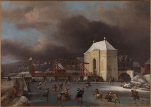 Vue de Heiligewegspoort à Amsterdam, vers 1660-80 - Jan van III Kessel