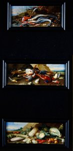 Nature morte - poissons, gibier, légumes