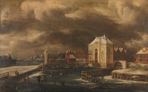 La Heiligewegspoort, Amsterdam, en hiver