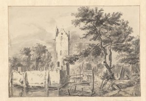Vue du manoir de Kostverloren sur l