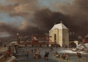 Vue de la Heiligewegspoort à Amsterdam - Jan van Kessel the Elder